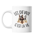 Mug Chevaux c'est la vie Cavalier et Cavalière - Planetee