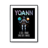 Affiche Prénom Yoann Univers - Planetee