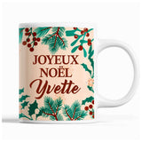 Tasse Noël Yvette Beige - Planetee