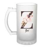 Chope de bière Zoé Lettre Fleur - Planetee
