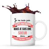 Mug blanc Superwoman Soeur - Planetee