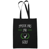 Sac Tote Bag Golf Je peux pas Noir - Planetee