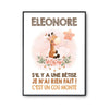 Affiche Eleonore Cou Monté Girafe - Planetee