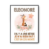 Affiche Eleonore Cou Monté Girafe - Planetee