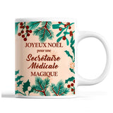 Tasse Noël Secrétaire Médicale femme Beige - Planetee