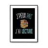 Affiche Lecture j'peux pas Noir - Planetee