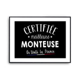 Affiche Monteuse Femme Métier Meilleure de France - Planetee