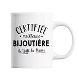 Mug Femme Bijoutière Meilleure de France | Tasse Blanc métier - Planetee