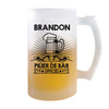 Chope de bière Brandon Prénom Pilier de Bar - Planetee