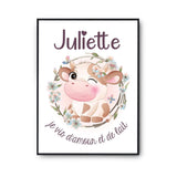 Affiche Juliette Amour et Biberon de Lait Vache - Planetee