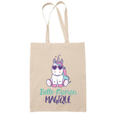 Tote Bag Beige Licorne Magique Belle-Maman - Planetee