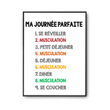 Affiche Muscution Journée Parfaite | Poster Blanc Décoration Murale - Planetee