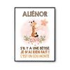 Affiche Aliénor Cou Monté Girafe - Planetee