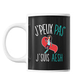 Mug Aesh j'peux pas Noir - Planetee