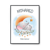 Affiche Mohamed bébé d'amour éléphant - Planetee