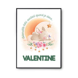 Affiche Valentine Adorable bébé quand je dors Lapin - Planetee