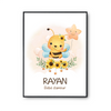 Affiche Rayan bébé d'amour abeille - Planetee