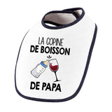 Bavoir bébé La copine de boisson de papa Vin - Planetee