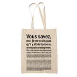 Tote Bag Artiste Peintre Bonne ou Mauvaise Beige - Planetee