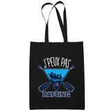 Sac Tote Bag Rafting Je peux pas Noir - Planetee