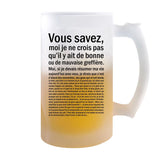 Chope de bière Femme Greffière Bonne ou mauvaise - Planetee