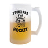 Chope de bière Hockey j'peux pas - Planetee