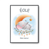 Affiche Éole bébé d'amour éléphant - Planetee