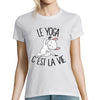 T-shirt femme yoga c'est la vie - Planetee