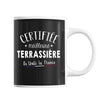 Mug Femme Terrassière Meilleure de France | Tasse Noire métier - Planetee