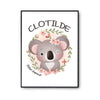 Affiche Clotilde Bébé d'amour Koala - Planetee