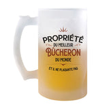 Chope de Bière Propriété du Meilleur Bûcheron - Planetee