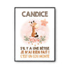 Affiche Candice Cou Monté Girafe - Planetee