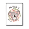 Affiche Maelle Bébé d'amour Koala - Planetee