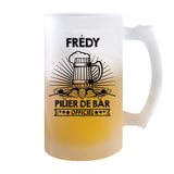 Chope de bière Frédy Prénom Pilier de Bar - Planetee