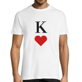 T-shirt Couple | King - Queen | Grand format Blanc - Planetee