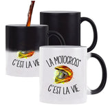 Mug magique Motocross c'est la vie | Tasse changement de couleur - Planetee