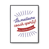 Affiche Coach sportif Femme Métier Meilleure du Monde entier - Planetee