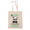 Tote Bag personnalisable Pas touche panda beige - Planetee