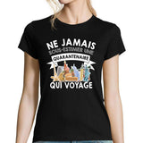 T-shirt femme voyage quarantenaire - Planetee