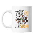 Mug Sushi j'peux pas Blanc - Planetee