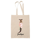 Tote Bag beige Josélyne Lettre Fleur - Planetee