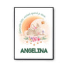 Affiche Angelina Adorable bébé quand je dors Lapin - Planetee