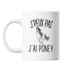 Mug Poney j'peux pas Blanc - Planetee