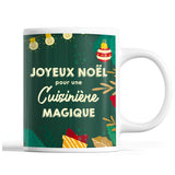 Tasse Noël Cuisinière femme Vert - Planetee