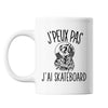 Mug Skate j'peux pas Blanc - Planetee