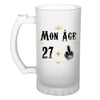 Chope de bière anniversaire 28 ans Humour - Planetee