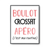 Affiche Crossfit C'est ma Routine - Planetee