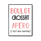 Affiche Crossfit C'est ma Routine - Planetee