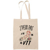 Sac Tote Bag J'peux pas Vtt beige - Planetee