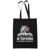 Sac Tote Bag Taekwondo Légende tu deviendras Noir - Planetee